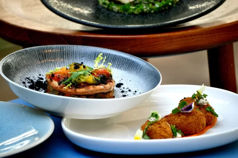 cooked food on white ceramic plate